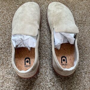 Raum Men’s Barefoot Slip-On Suede Loafers in Beige